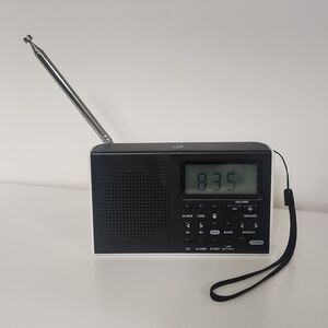 Portable Black Radio with Digital Display